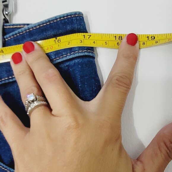 R Jeans Women's Blue Cotton Blend The Curvy Super High Rise Skinny Jean Size 34 - Picture 12 of 13